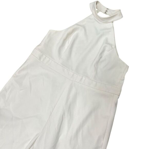 Jay Godfrey Off White Wide Leg Halter Mock Neck Manila Jumpsuit 12 - Picture 2 of 5